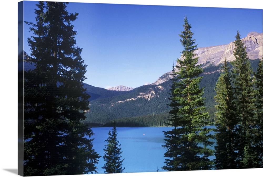 Canada, British Columbia, Yoho NP, Emerald Lake, View From Emerald Lake Lodge