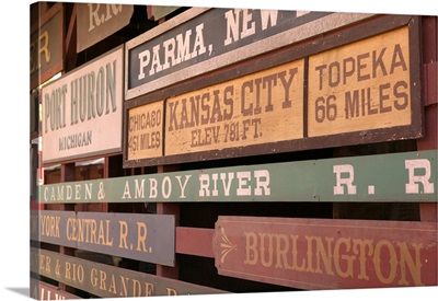 California, Gold Country, Jamestown: Railroad Station Signs