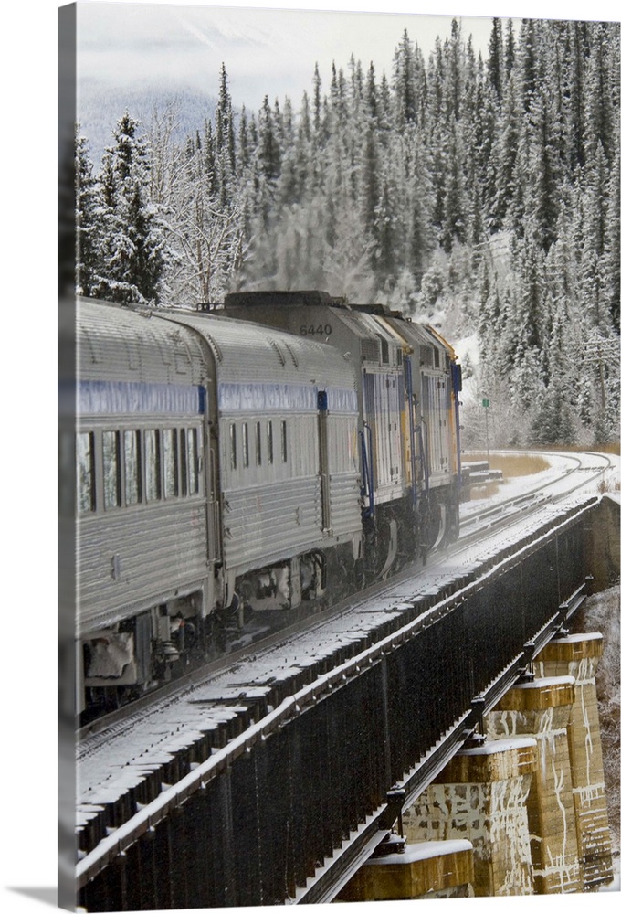 Canada, Alberta. VIA Rail Snow Train between Edmonton
