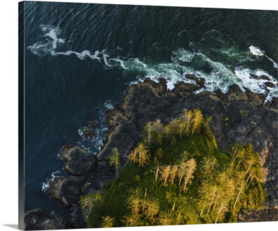 Canada, British Columbia, Aerial View Of Pacific Rim National Park