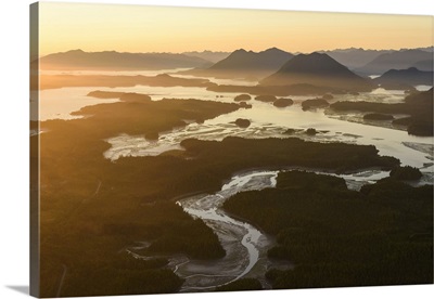 Canada, British Columbia, Pacific Rim National Park, Clayoquot Sound And Lone Cone
