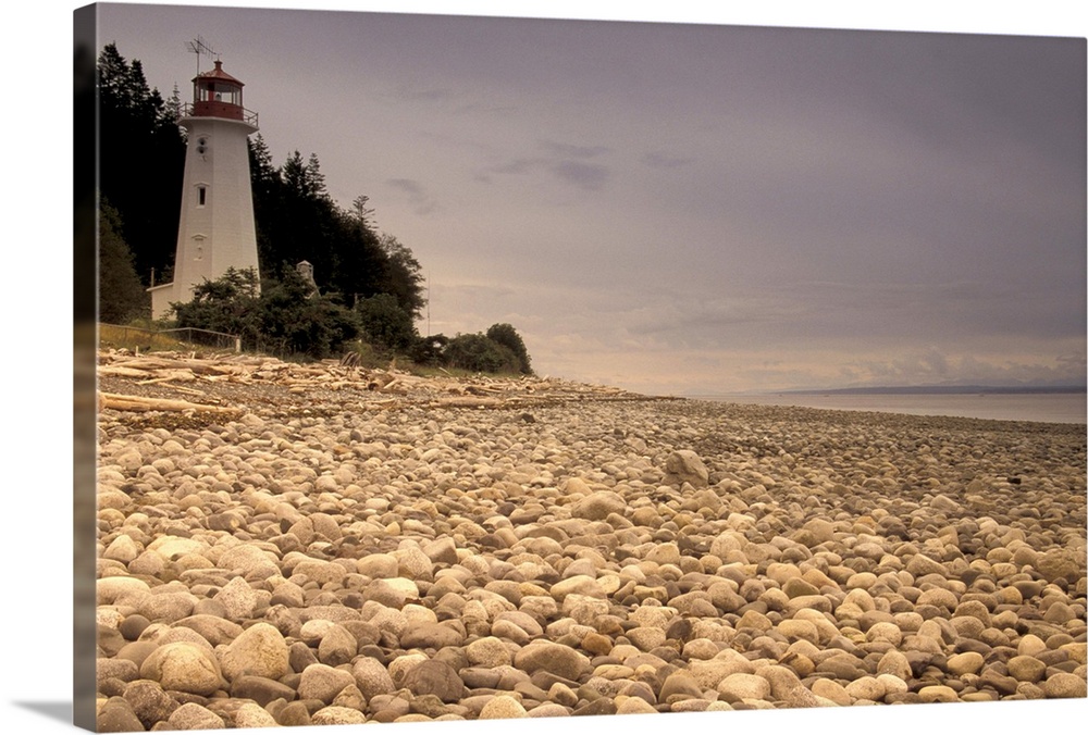 NA, Canada, BC, Quadra Island, Cape Mudge lighthouse.south side of island, across from Campbell river