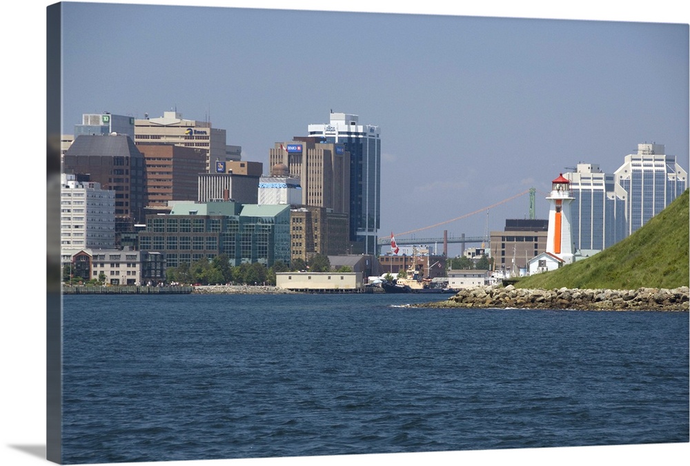 Canada, Nova Scotia, Halifax. City views of Halifax from the water. George's Island
