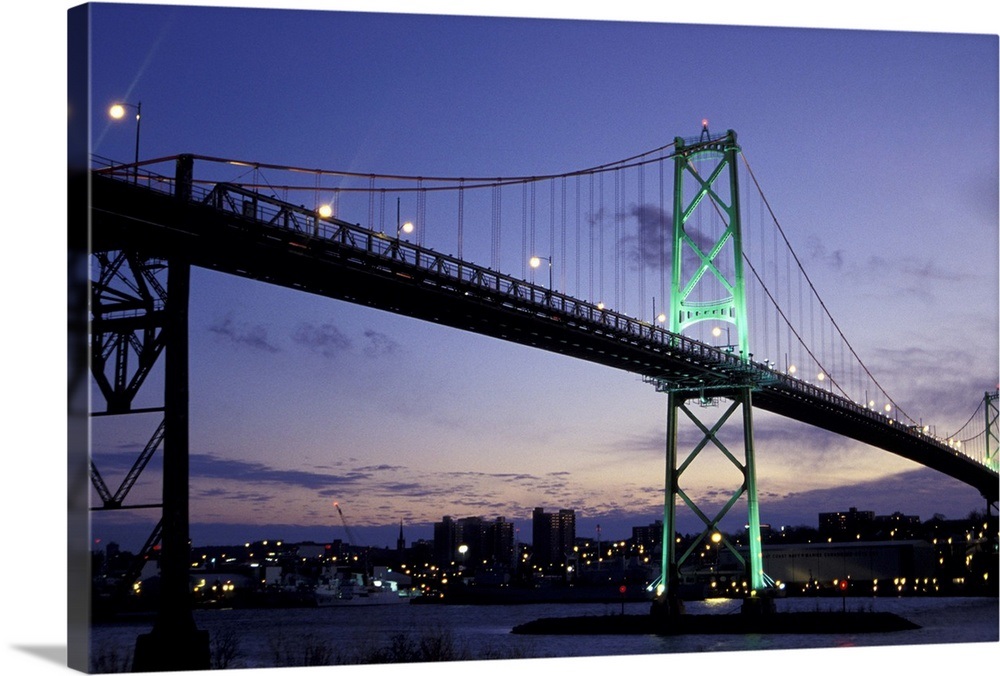 Canada, Nova Scotia, Halifax. MacDonald Bridge Wall Art, Canvas Prints