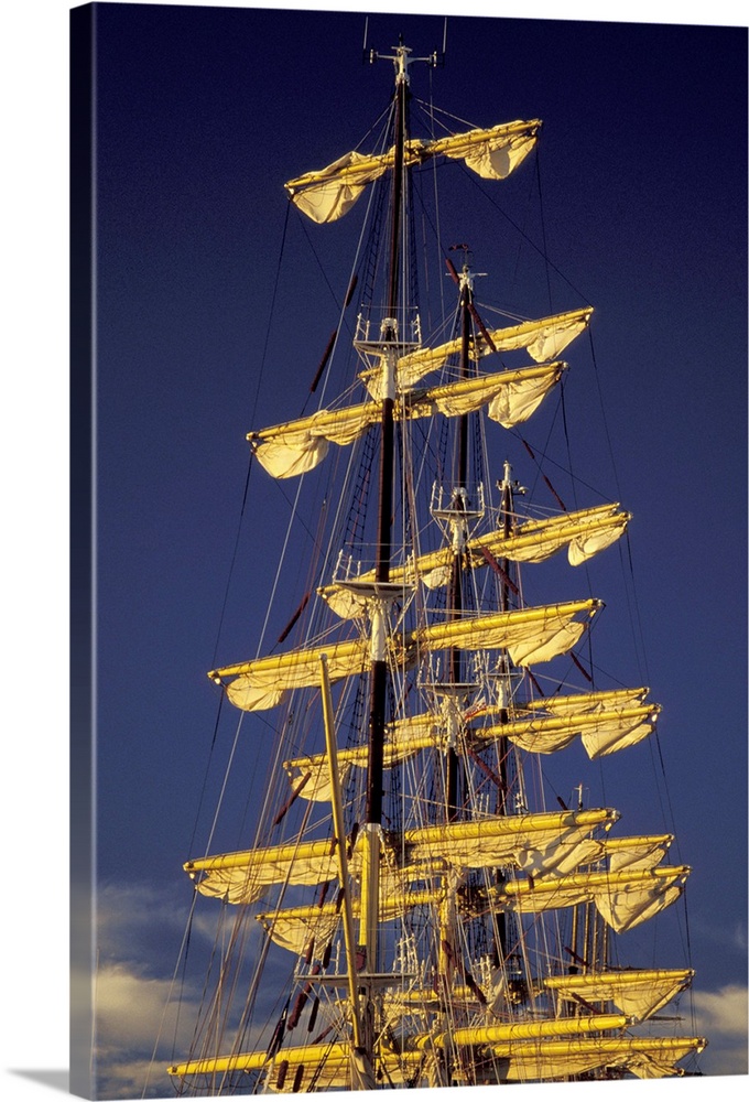 NA, Canada, Nova Scotia, Halifax.Ship's sails