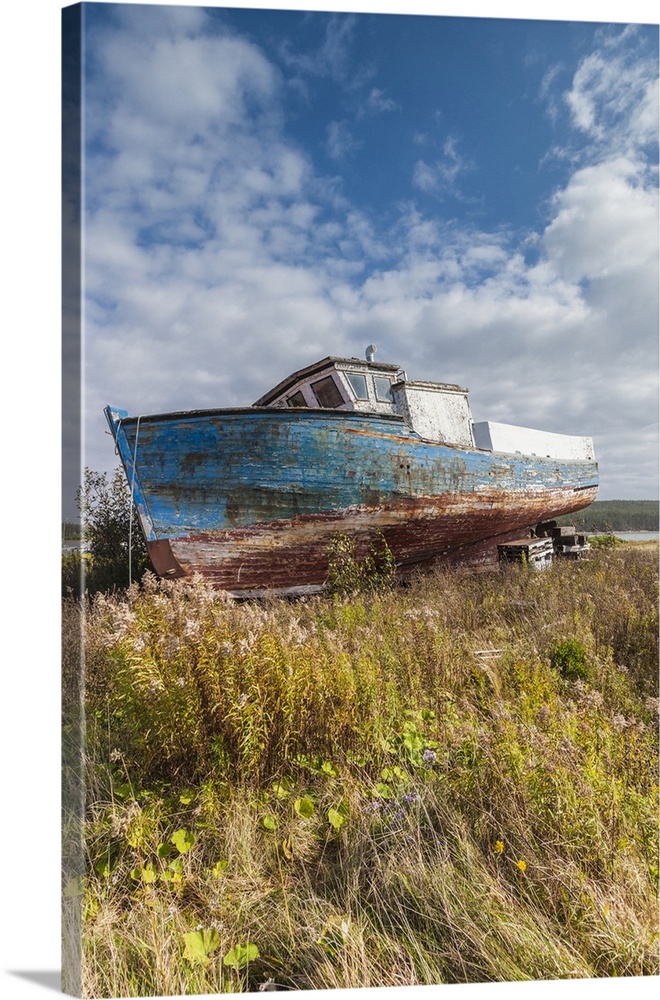 Canada, Nova Scotia, Marie Joseph, Wrecked Wooden Fishing Boat