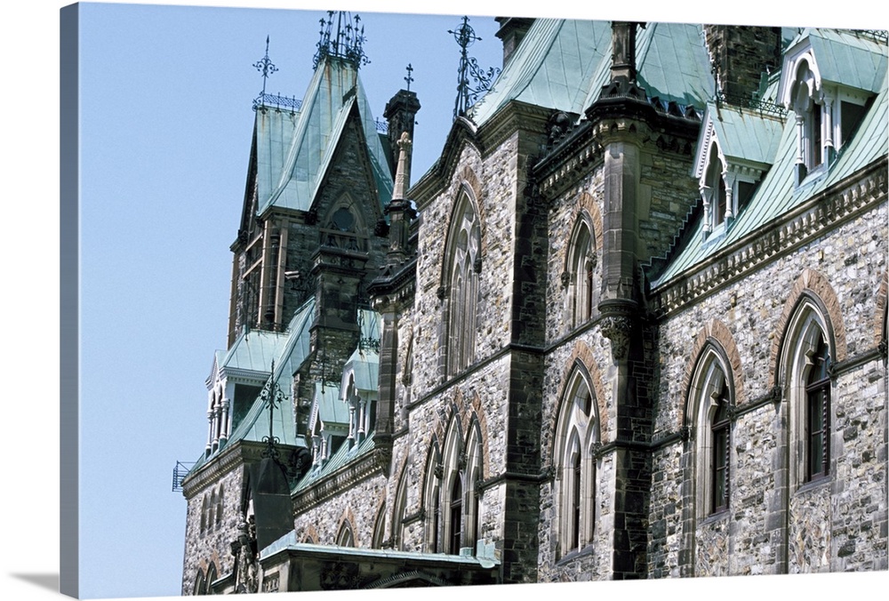 North America, Canada, Ontario, Ottawa. Parliament Hill buildings