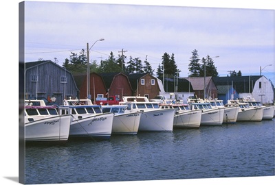 Canada, Prince Edward Island. Boats in Malpeque harbor