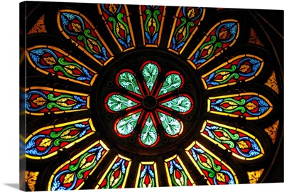 Canada, Quebec, Montreal, stained glass of Notre Dame Basilica of Montreal