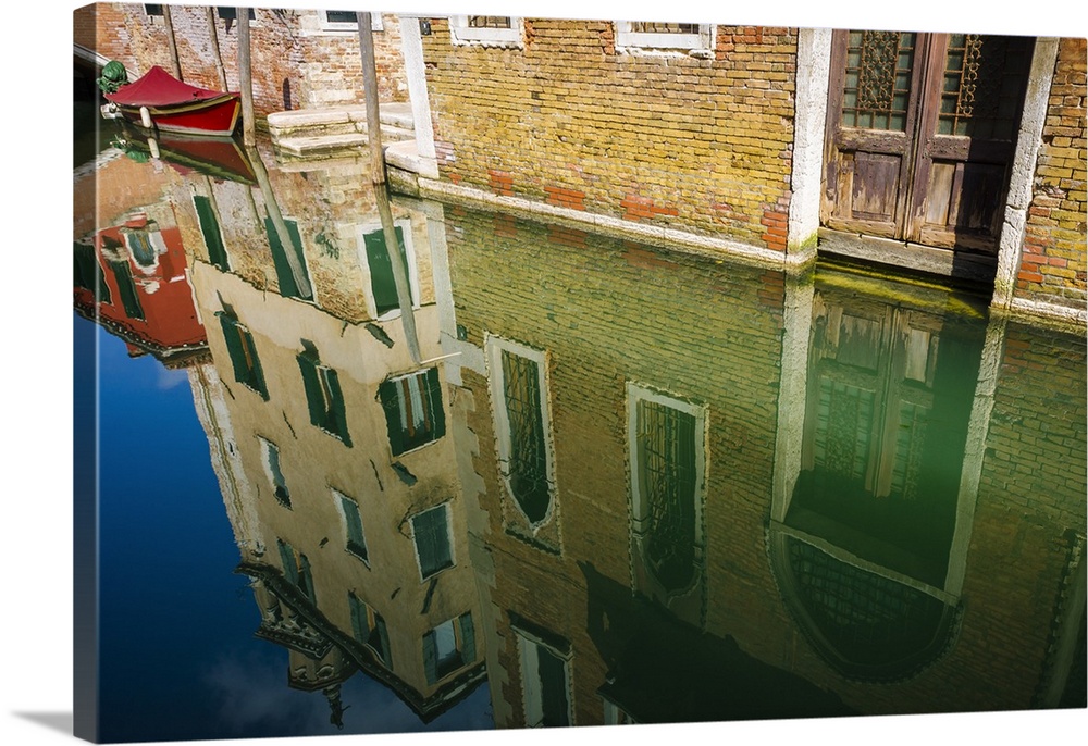 Canal reflections, Venice, Veneto, Italy.