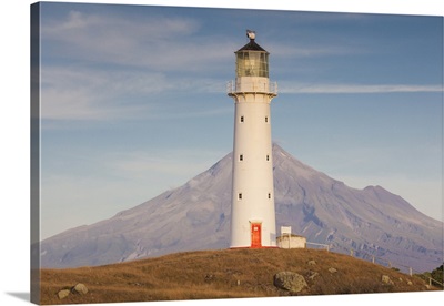 Cape Egmont Lighthouse and Mt. Taranaki, New Zealand