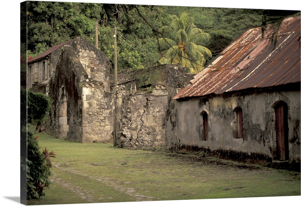 Caribbean, French West Indies, Martinique; Anse Ceron.Habitation Ceron sugar plantation
