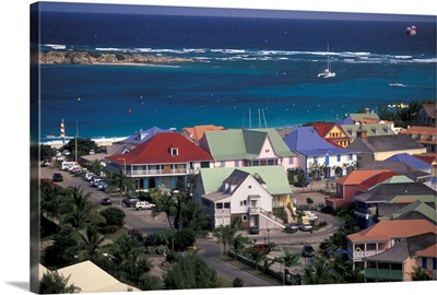 Caribbean, French West Indies, St. Martin. Orient Beach, Orient Bay Village