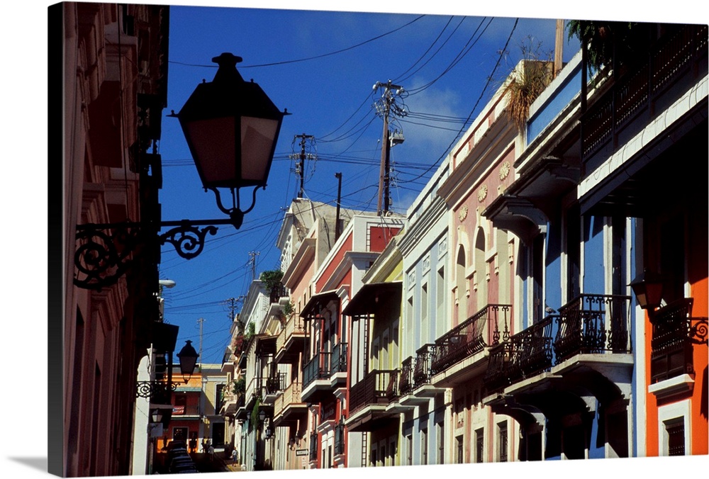 Caribbean, USA, Puerto Rico, Old San Juan. Street Scene