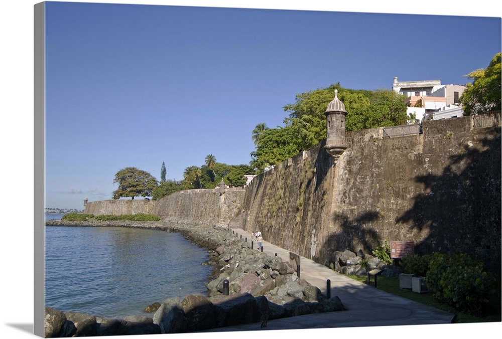 North America; Caribbean; Puerto Rico; San Juan. The city...s wall, known as ...La Muralla,... completed in 1782, stands 4...