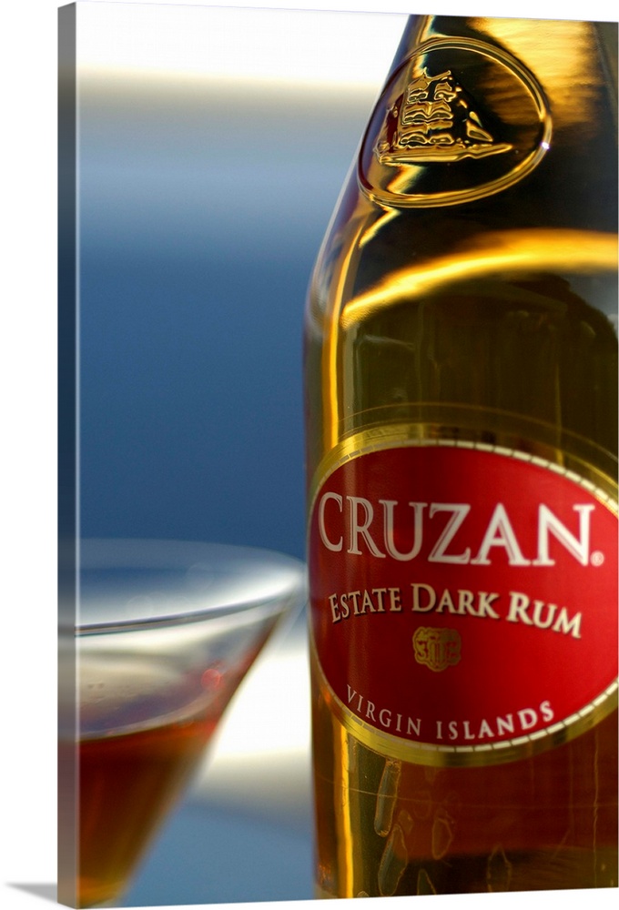 Caribbean, Virgin Islands. Cruzan Estate Dark Rum made in the Virgin Islands.