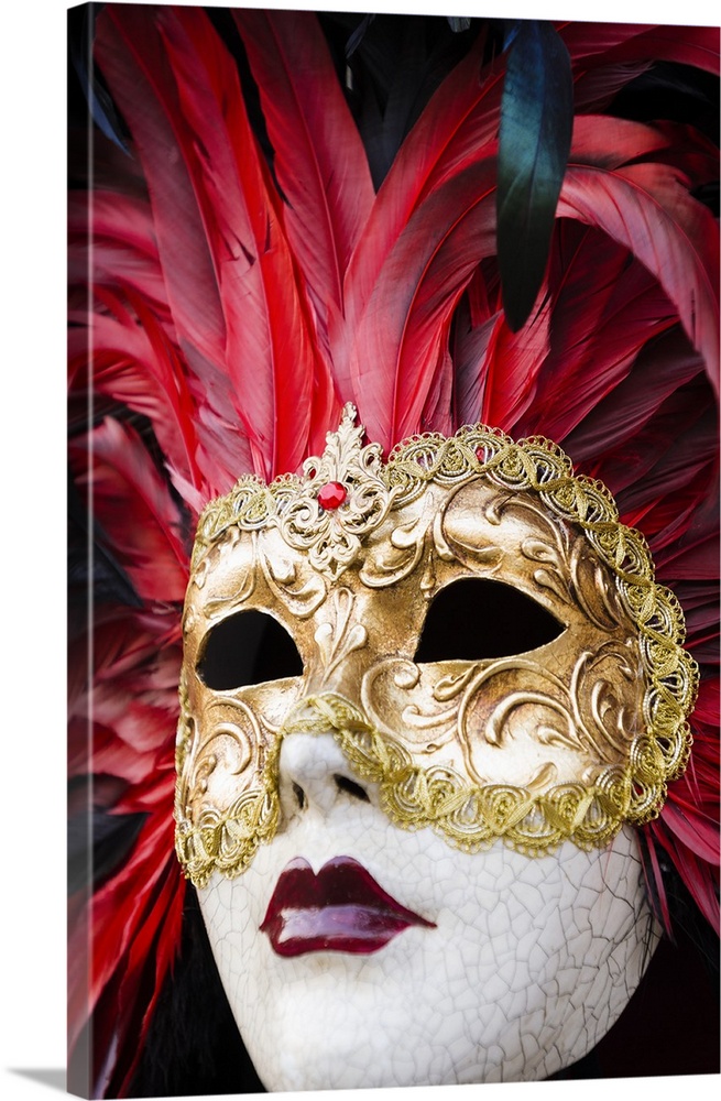 Carnival mask, Venice, Veneto, Italy.