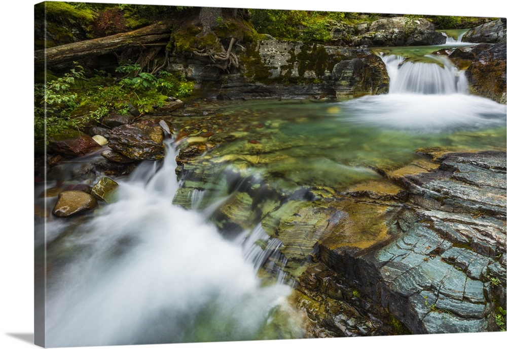 Cascade on Baring Creek, Glacier National Park, Montana USA