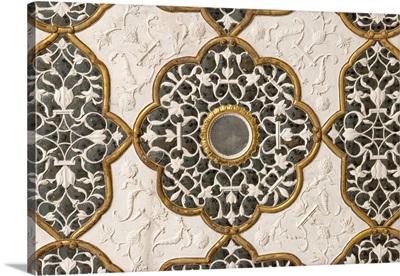 Ceiling detail, Diwan-i-Khas, Glass Palace, Amber Fort, Jaipur, Rajasthan, India