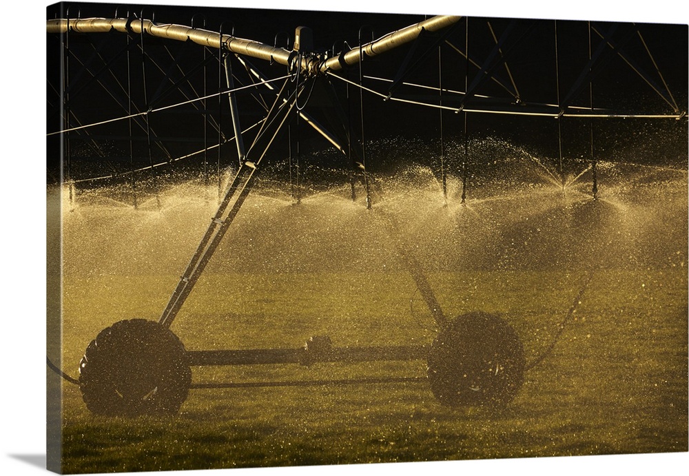 Centre pivot irrigation, near Twizel, Mackenzie District, South Canterbury, South Island, New Zealand