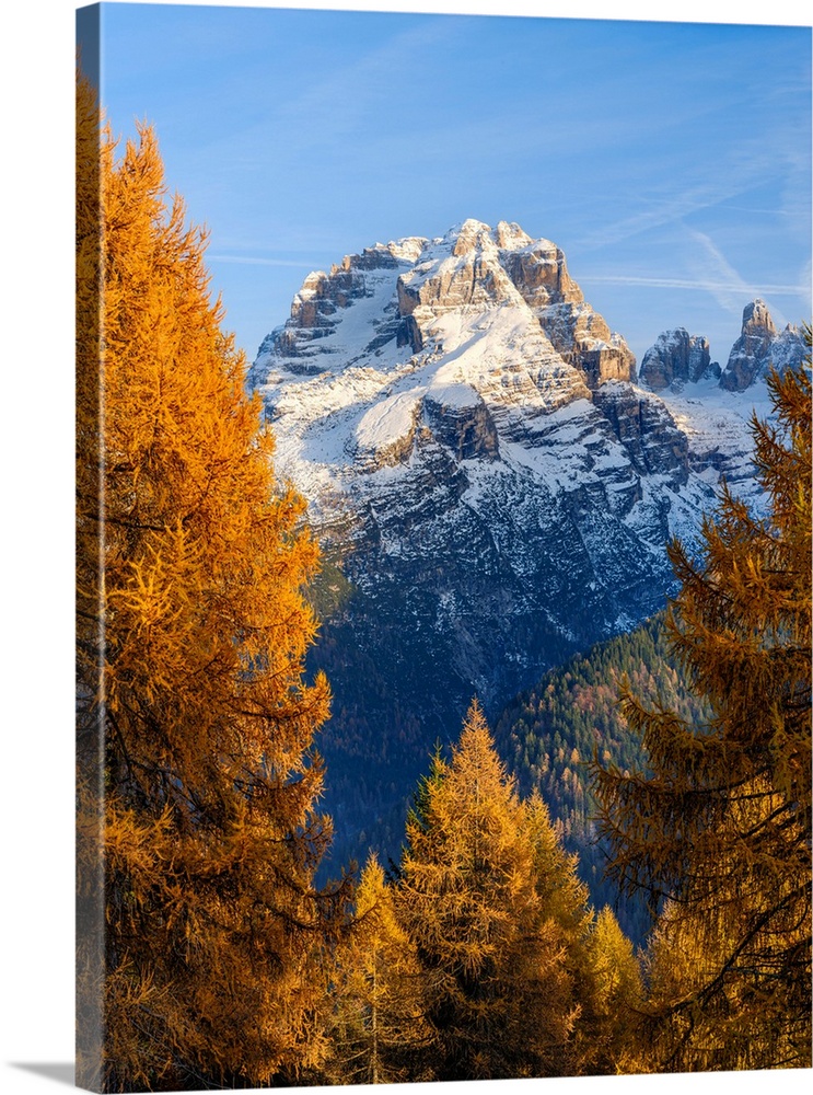Cima Brenta. View of the Dolomiti di Brenta from Val Rendena in the Parco Naturale Adamello Brenta, part of UNESCO World H...