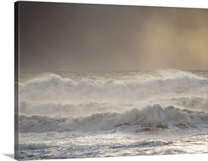 Coast Near Vik Y Myrdal During Winter, Storm At Beach Reynisfjara, Iceland image thumbnail