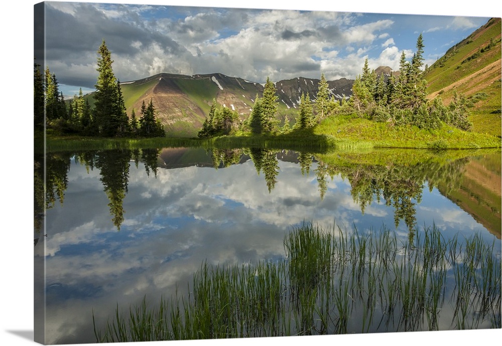 USA, Colorado, Gunnison National Forest. Paradise Divide and pond reflection.