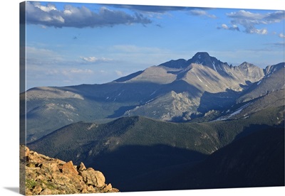 Colorado, Rocky Mountain National Park, Long's Peak from Forest Canyon Overlook
