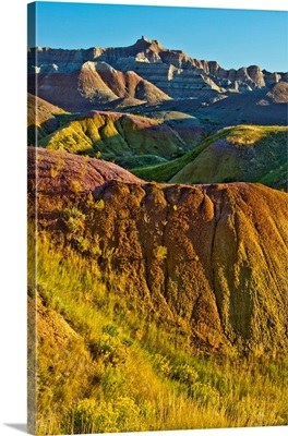 Colored Hills, Badlands Loop Trail, Badlands National Park, South Dakota, USA
