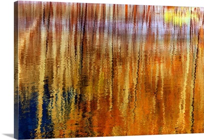 Colorful Abstract Reflection In Lake Water