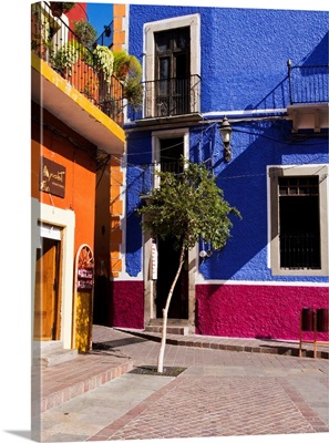 Colorful Back Alley Of Guanajuato, Mexico