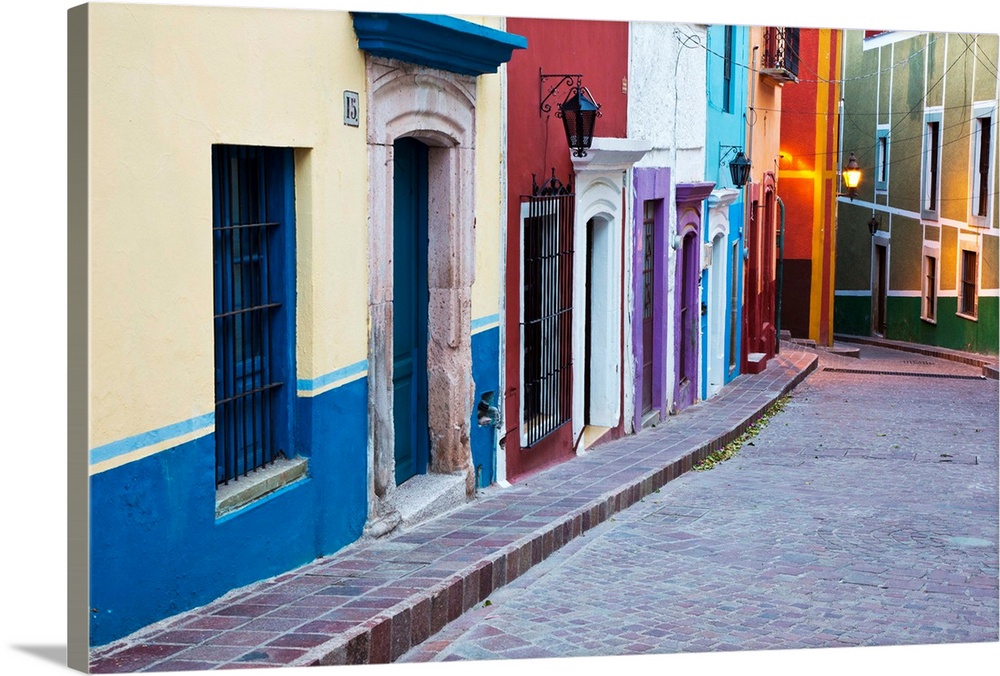 Colorful Back Alley of Guanajuato Mexico.