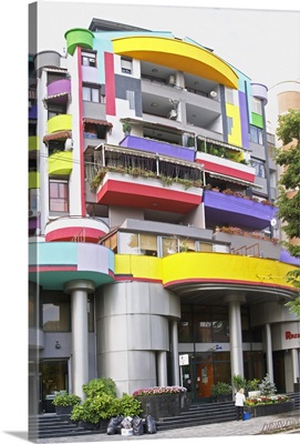 Colorful Building, Tirana capital, Albania, Balkan