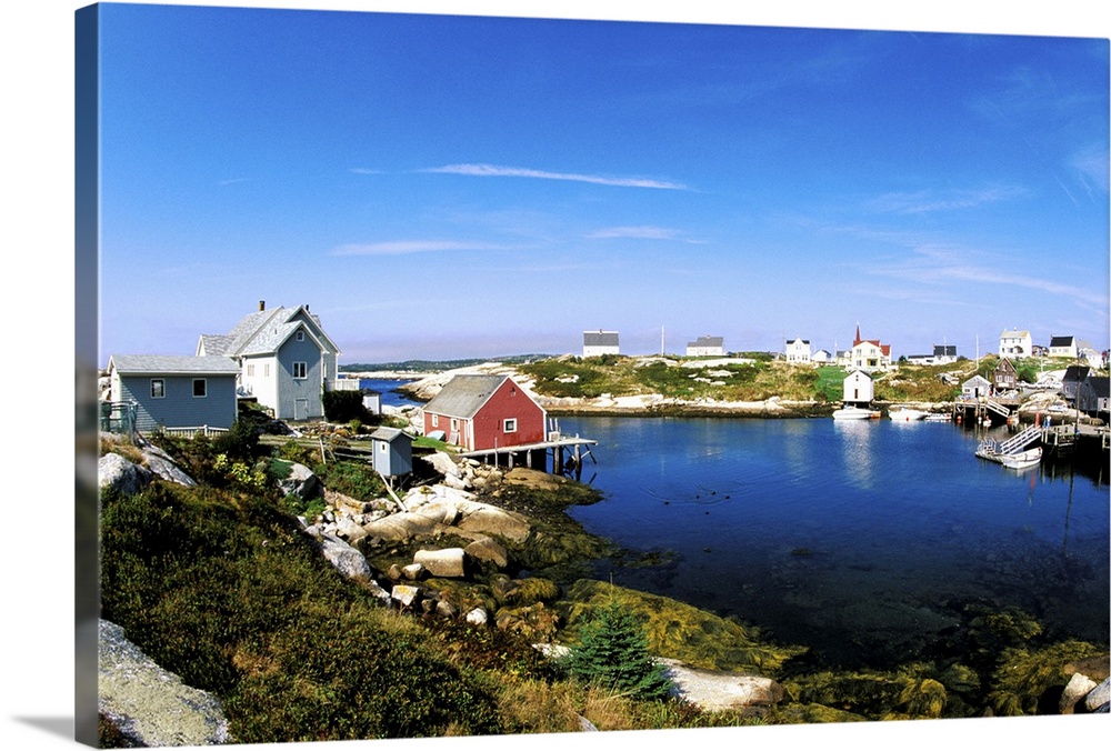 Colorful fishing town of Peggy's Cove in Nova Scotia, Canada.