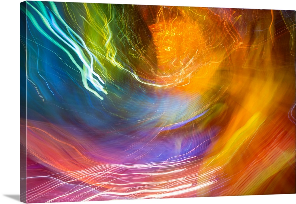 Colorful glass with blurred motion effect.