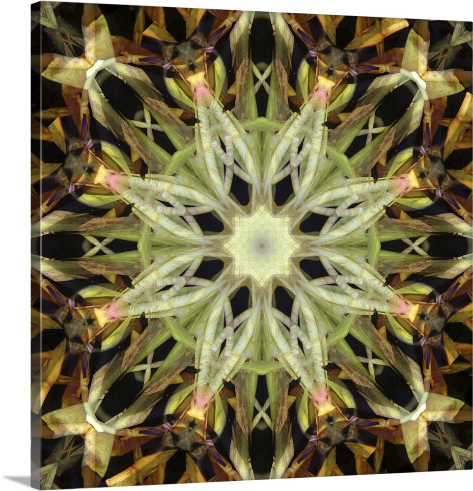Colorful Kaleidoscope - Green And Brown