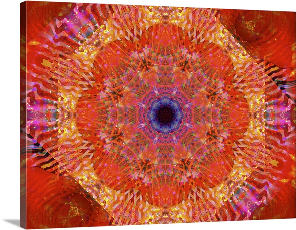 Colorful Kaleidoscope - Red And Orange