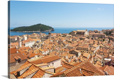 Croatia, Dubrovnik, Dense Walled City, Adriatic, Lokrum Island