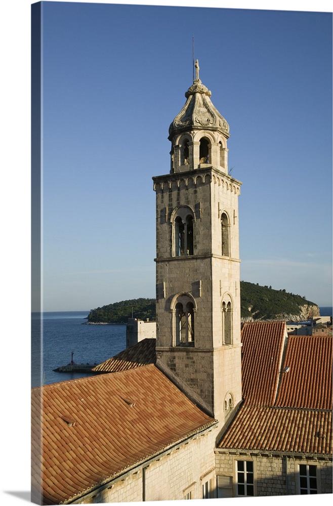 Croatia-Southern Dalmatia-Dubrovnik. Old Town Dubrovnik- Belltower of the Dominican Monastery