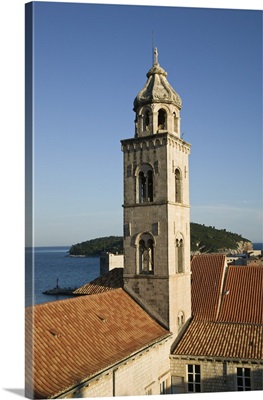Croatia-Southern Dalmatia-Dubrovnik. Old Town Dubrovnik- Belltower Of Monastery