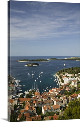 Croatia, Southern Dalmatia, Hvar Island, Hvar Town. Hvar Yacht Harbor