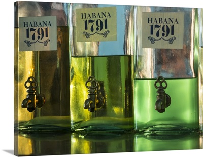 Cuba, Havana, Havana Vieja, UNESCO World Heritage Site, Bottles In Perfumery
