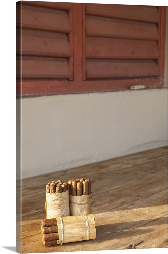 Cuba. Vinales. Handmade cigars are for sale at a home.