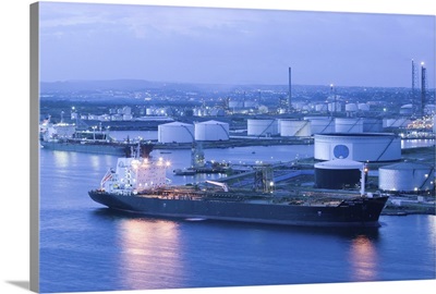 Curacao, Willemstad, Oil Tankers at Curacao Island Oil Refinery