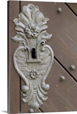Czech Republic, Ceske Budejovice, old door lock