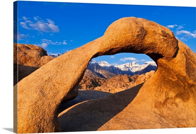 Dawn Light On Mount Whitney Through Mobius Arch, Inyo National Forest, California