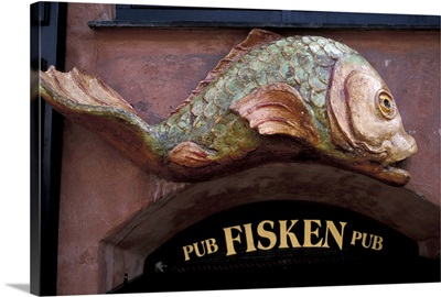 Denmark, Copenhagen. Nyhavn pub sign
