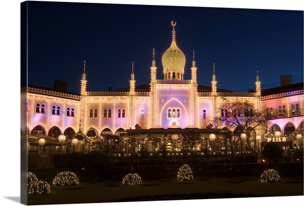 Denmark, Copenhagen, Tivoli at Christmas.