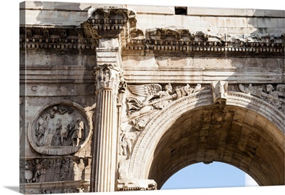 Detail Of Arch Of Constantine, Arco Di Costantino, Rome, Italy, Europe