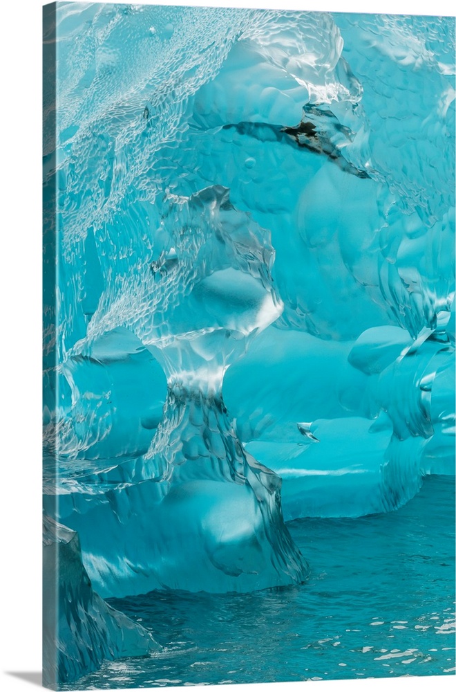 USA, Alaska, Endicott Arm. Detail of iceberg shapes.